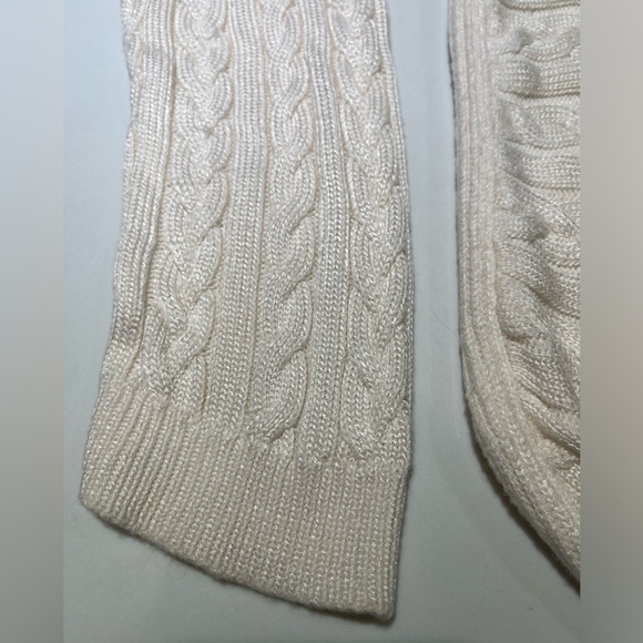 LAUREN Ralph Lauren cable knit sweater, Cowl neck, Off White/Cream, Size XL - Picture 4 of 9